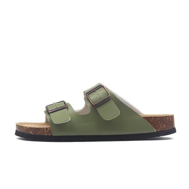 New Summer Beach Slippers Casual Double Buckle Non-slip Clogs