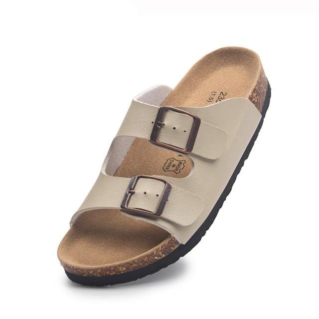 New Summer Beach Slippers Casual Double Buckle Non-slip Clogs