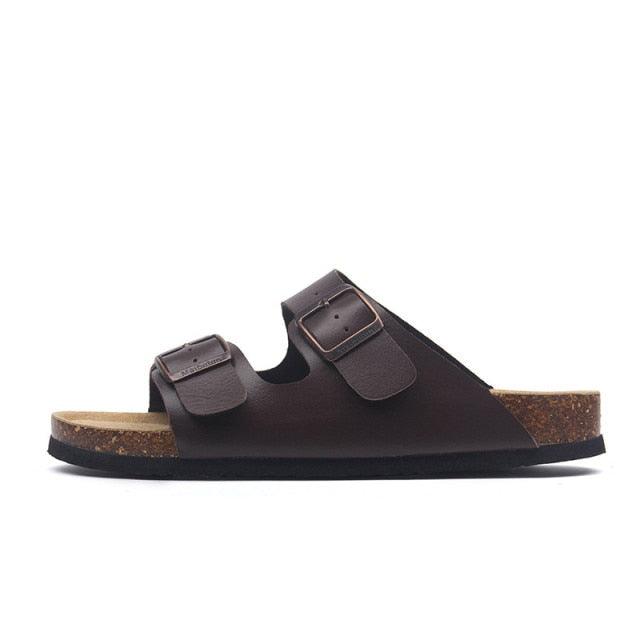 New Summer Beach Slippers Casual Double Buckle Non-slip Clogs