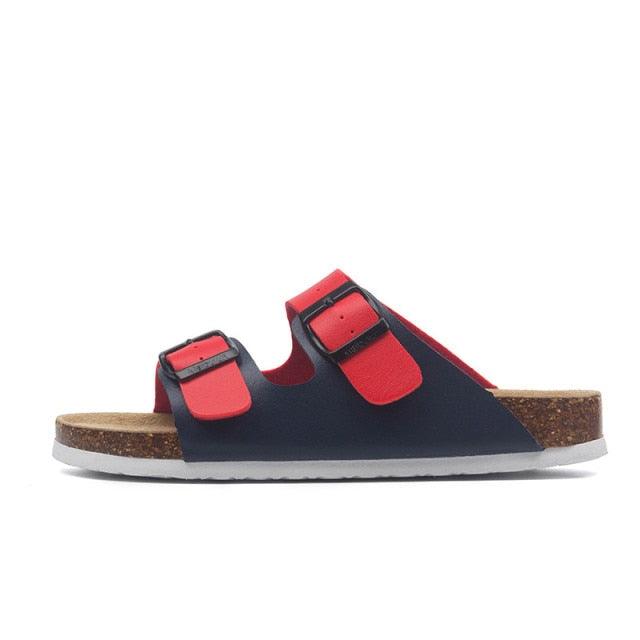 New Summer Beach Slippers Casual Double Buckle Non-slip Clogs