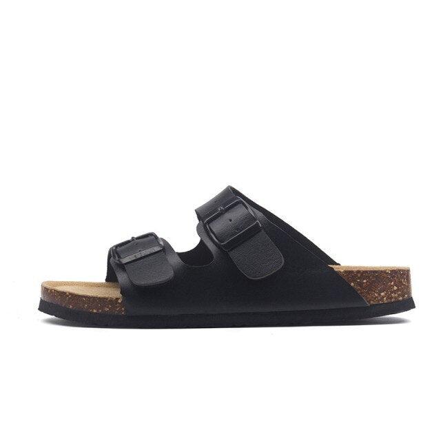 New Summer Beach Slippers Casual Double Buckle Non-slip Clogs