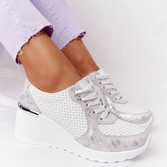 New Women Casual Height Increasing Sport Elegant Air Cushion Comfortable Sneakers