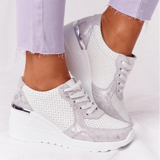 New Women Casual Height Increasing Sport Elegant Air Cushion Comfortable Sneakers