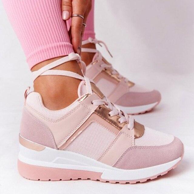 New Women Casual Height Increasing Sport Elegant Air Cushion Comfortable Sneakers