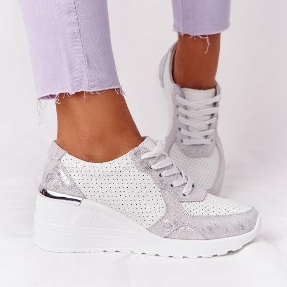 New Women Casual Height Increasing Sport Elegant Air Cushion Comfortable Sneakers