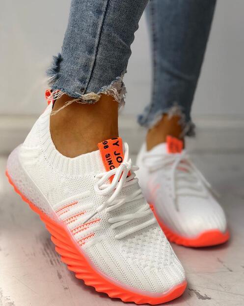 New Women Platform Modern Casual Walking Shoes Slip On Mesh Sneakers