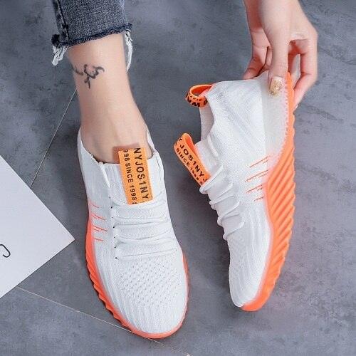 New Women Platform Modern Casual Walking Shoes Slip On Mesh Sneakers