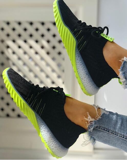 New Women Platform Modern Casual Walking Shoes Slip On Mesh Sneakers