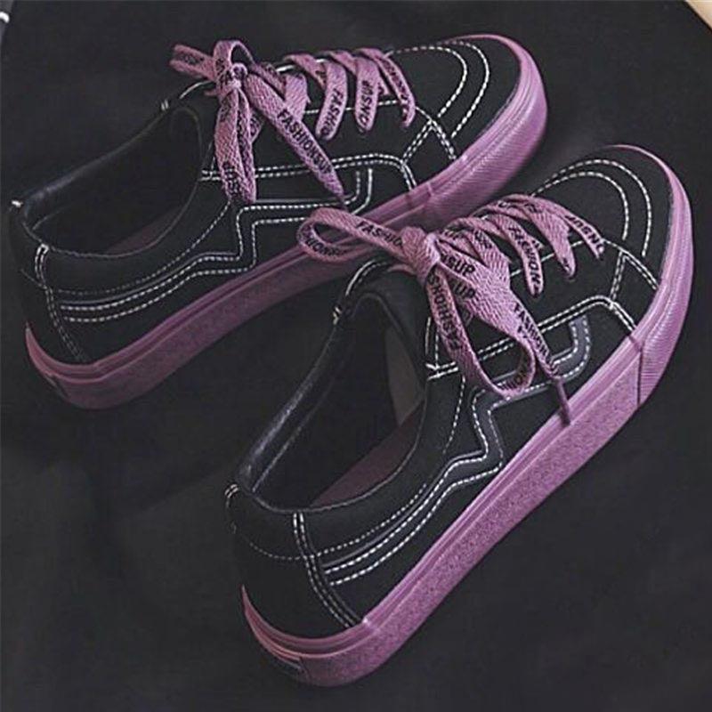 New Women Sneaker Fashion Breathble Vulcanized Shoes Platform Lace Up Casual White Tenis Sneakers Women Play Fashion Sneaker Low Top Elastic Canvas Flat Sneakers
