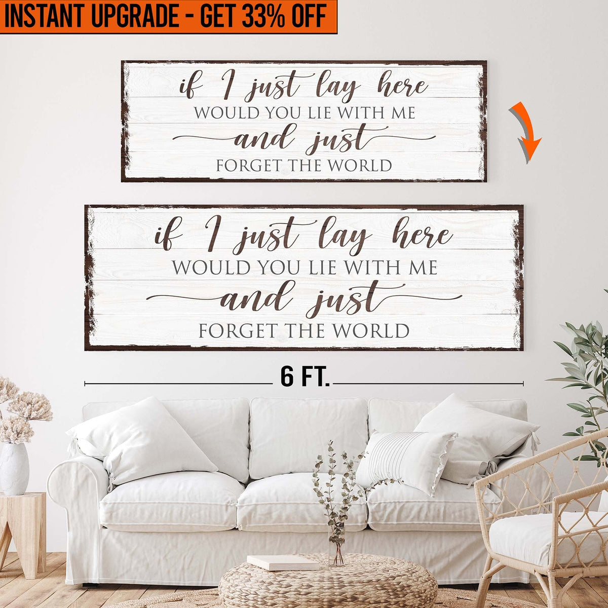 Upgrade Your 20x60 Inches 'Would You Lie With Me' Canvas To 24x72 Inches