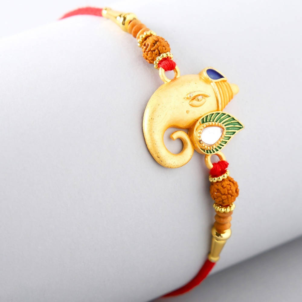Spiritual Lord Ganesha Rakhi & Healthy Almonds