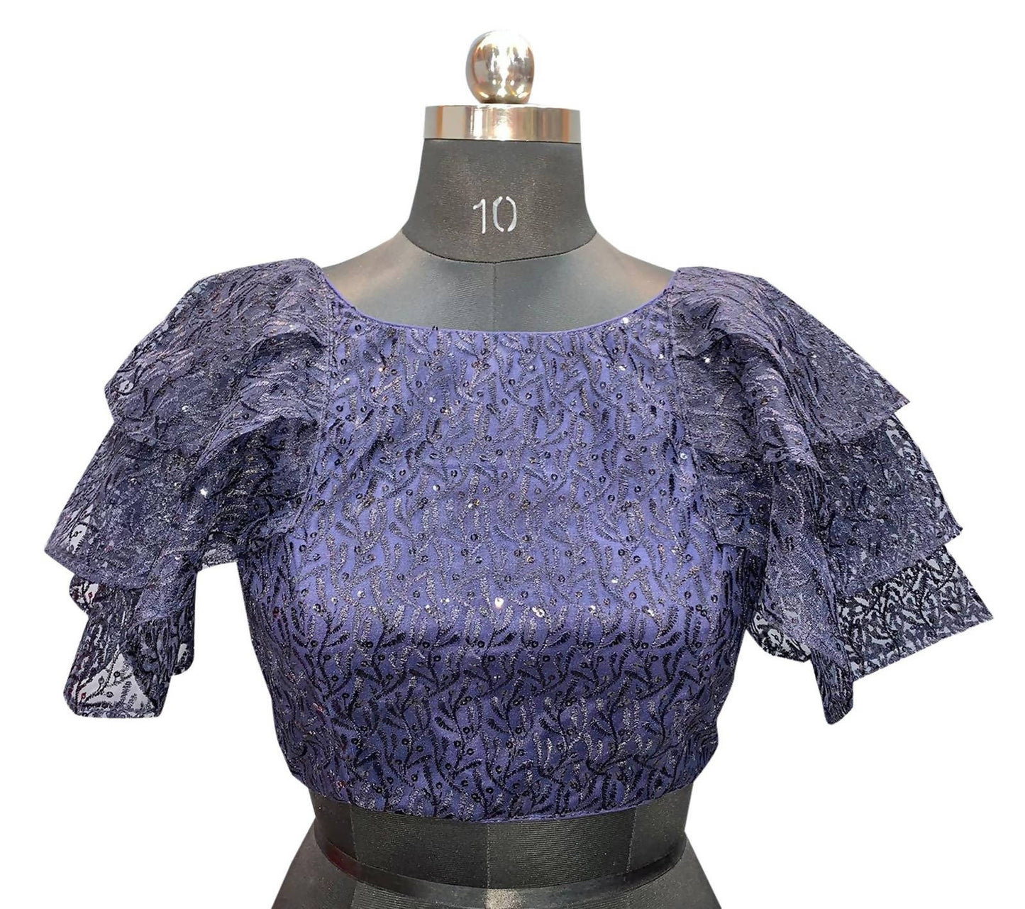 Vamika Blue Net Shifly Work Blouse