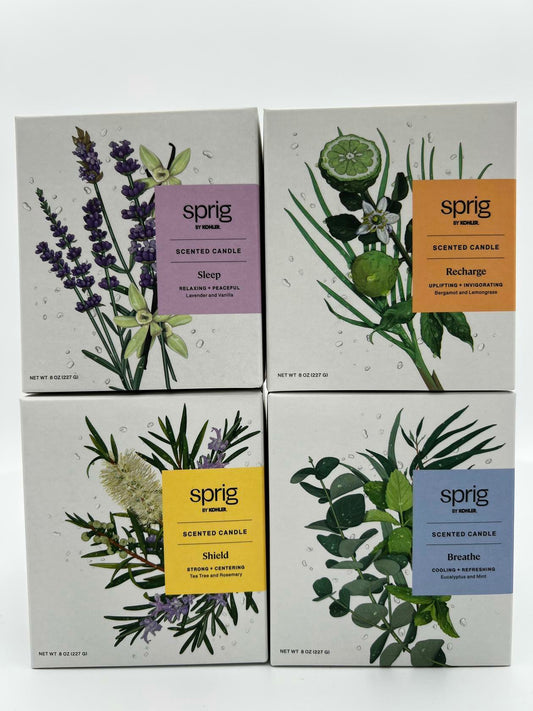 Sprig by Kohler Aromatherapy Candle - 4 Pack (Shield, Breathe, Recharge, Sleep)