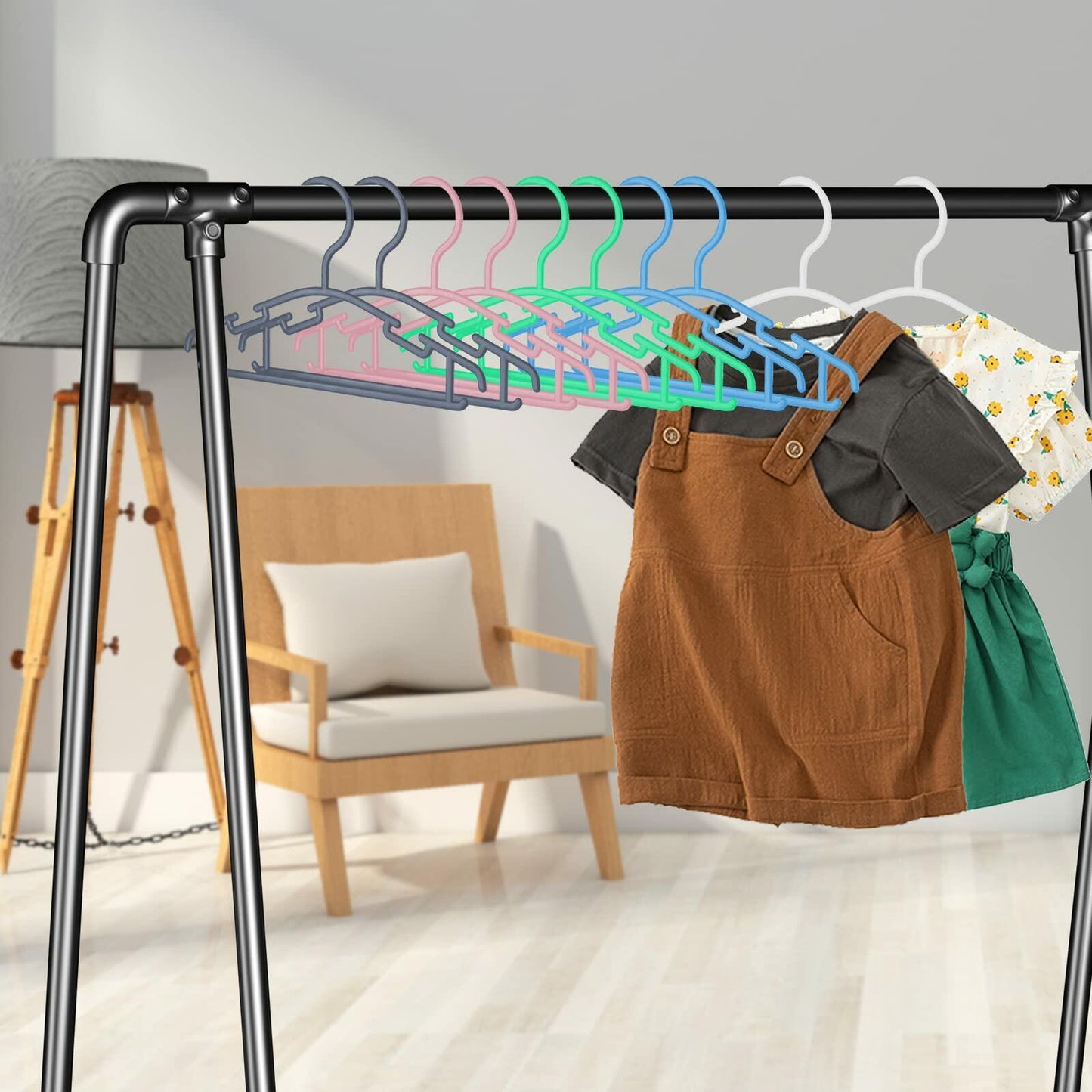 VIIBASE Baby Nursery Closet Hangers Ultra-Thin Plastic White 20 Pack
