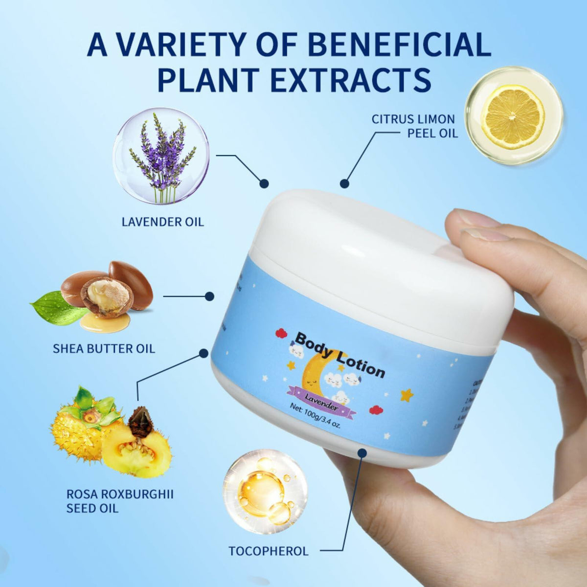Night Moisturizer Face & Body Hydrating Cream with Lavender Scent