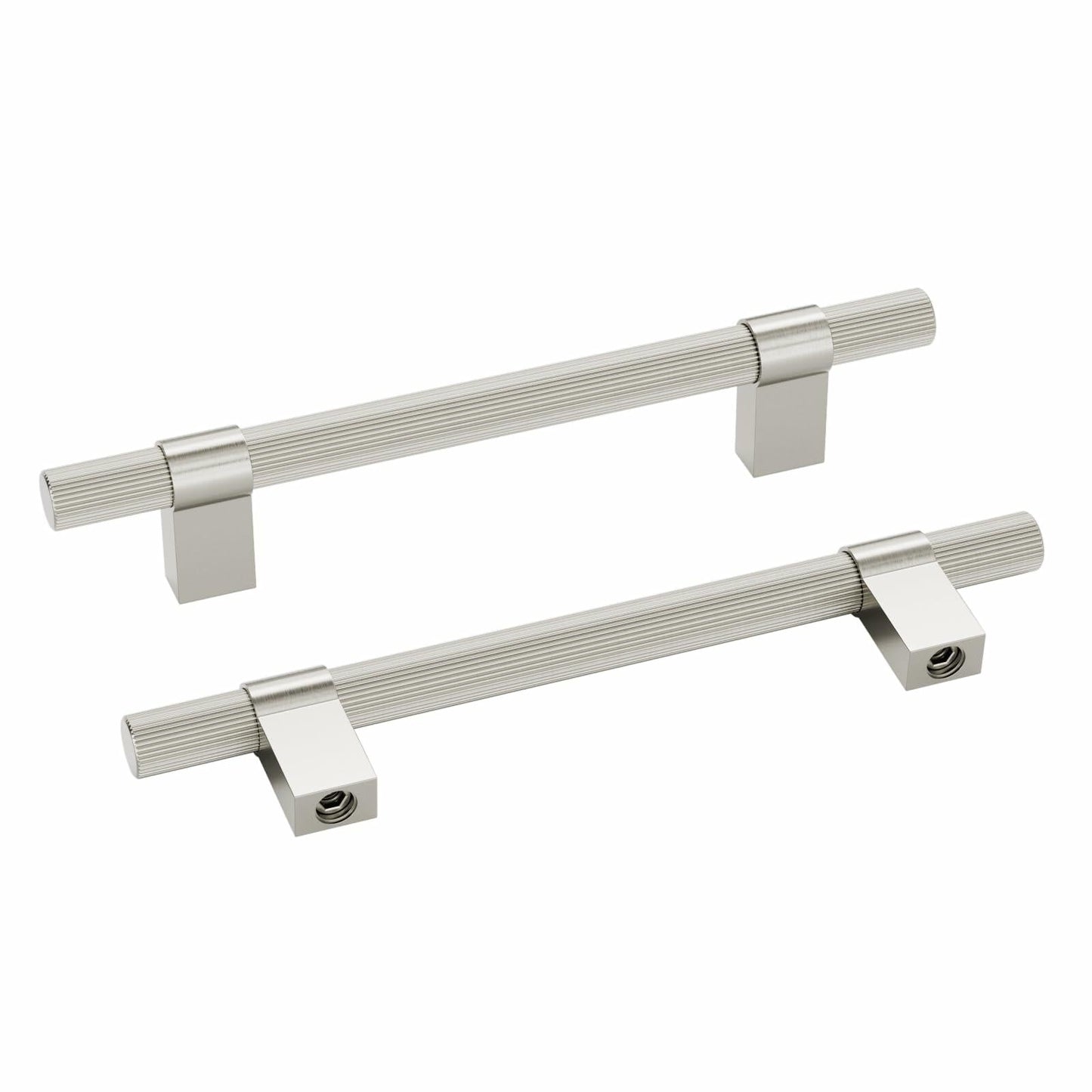 homdiy 15 Pack Brushed Nickel Cabinet Handles 128mm T Bar Silver