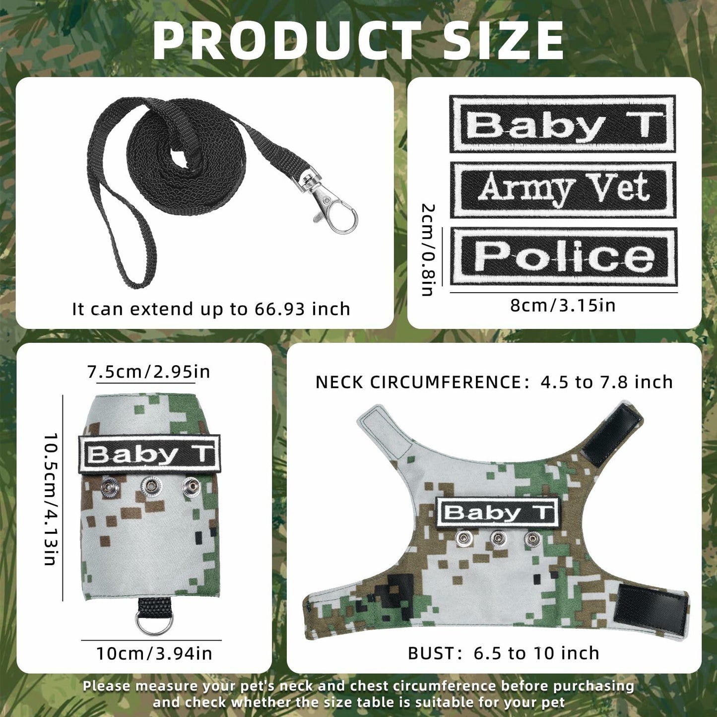 AnoleAir Bearded Dragon Adjustable Harness and Leash Green