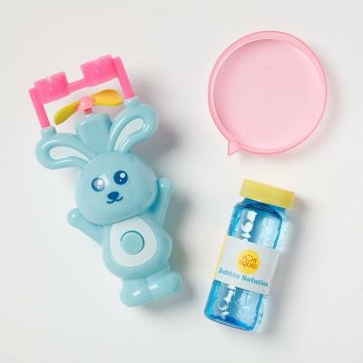 Sun Squad Bunny Bubble Blower Toy Colorful Bubble Toys for Kids 3+