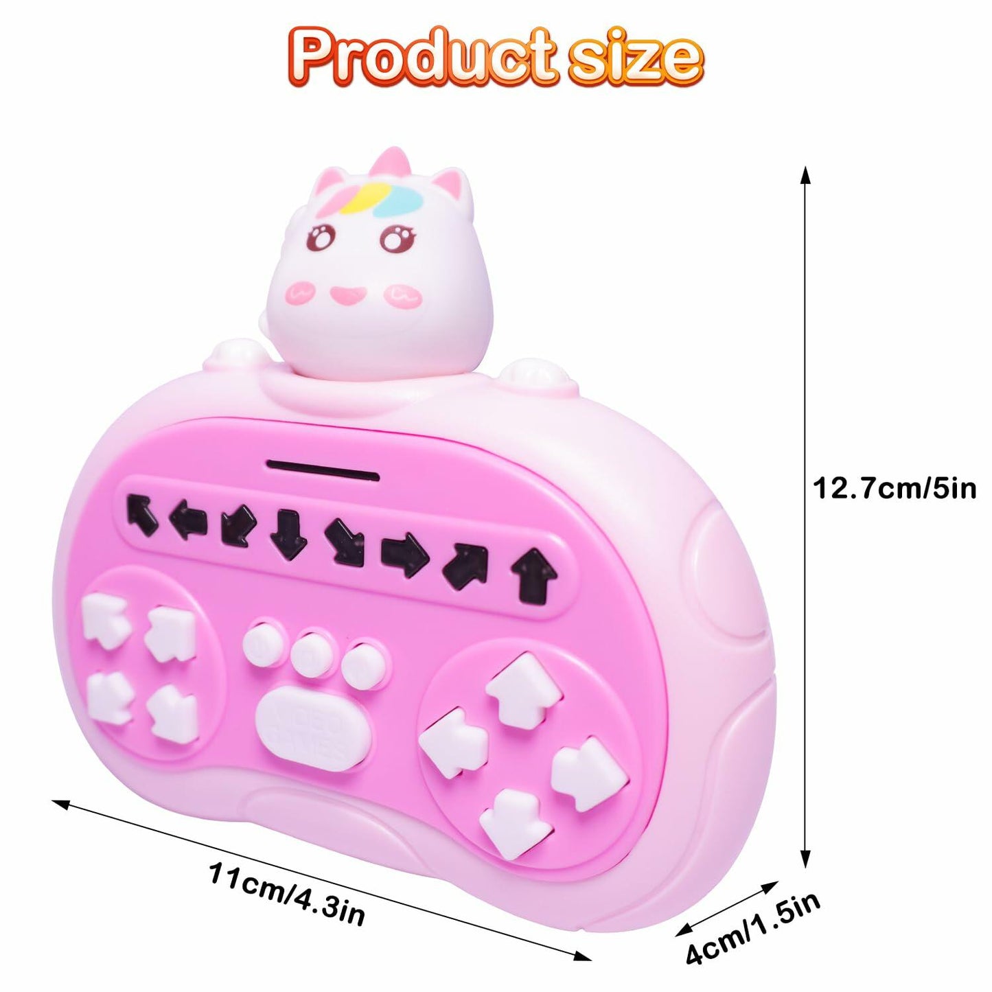 [Like New] ROUSKY Hand-Held Rhythm Master Dance Machine Educational Toy Unicorn Yellow