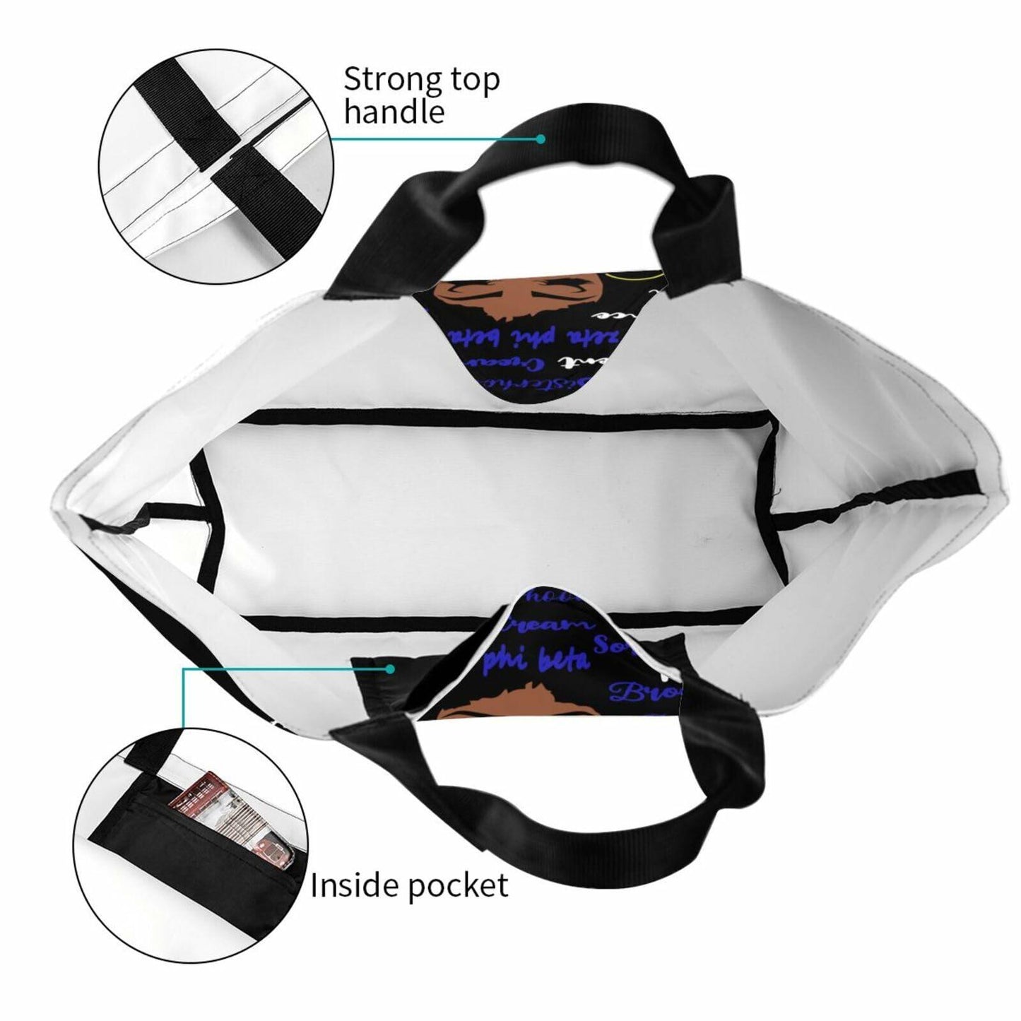 Generic Zeta 1920 Tote Bag Foldable Canvas Travel Shopping Storage Bag One Size