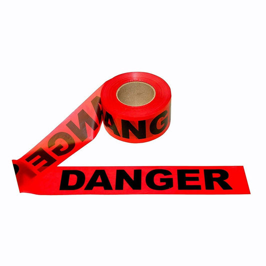 Pro Pack Red Danger Barricade Tape 3in x 1000ft 12-Pack Cordova