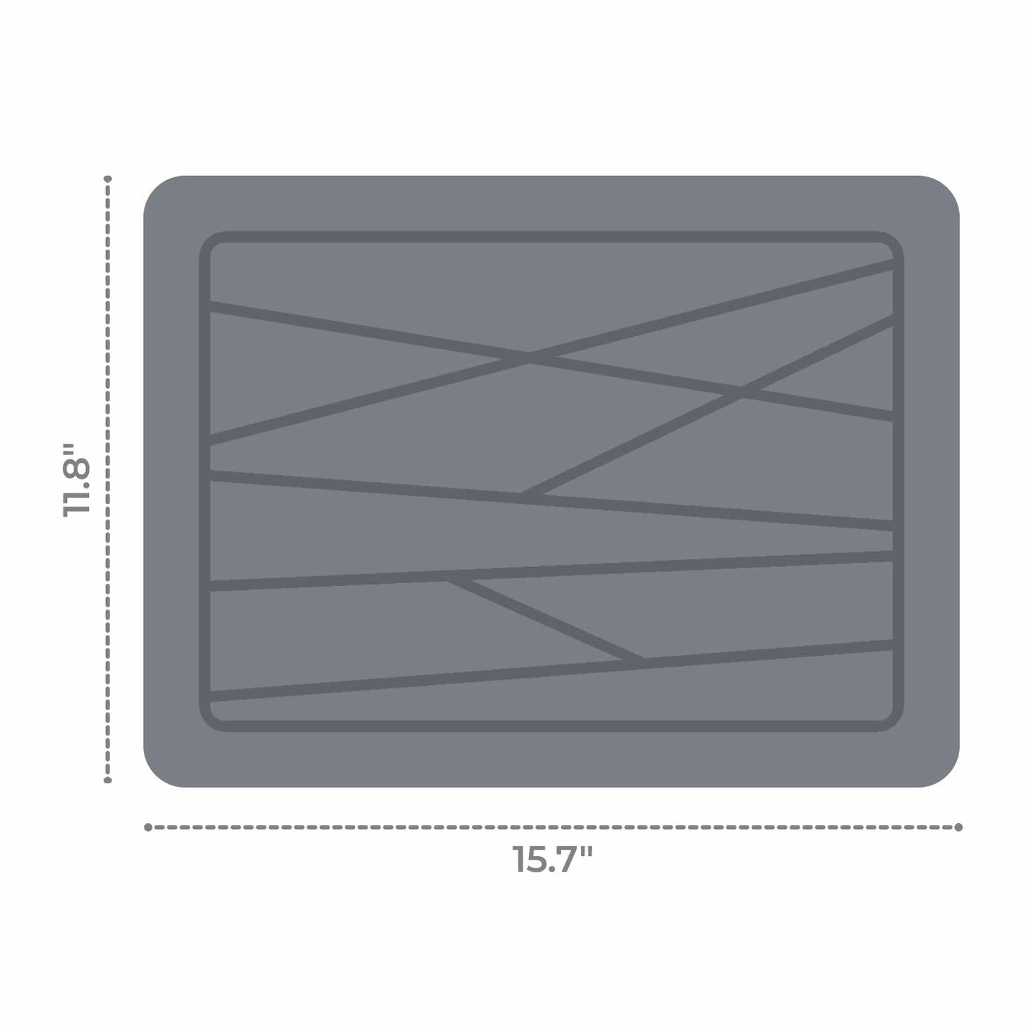 Zopanira Diatomaceous Earth Drying Stone Mat Gray 11.8x15.7 Kitchen Counter