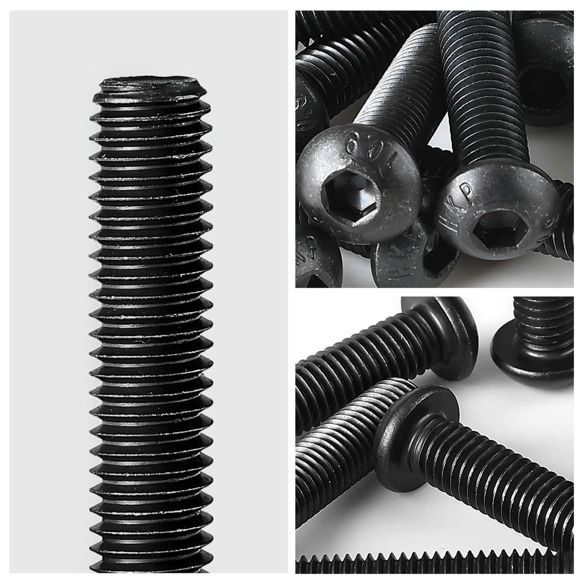 NIULUNBAO M8-1.25x45mm Button Head Socket Cap Screws Black Oxide 10pcs