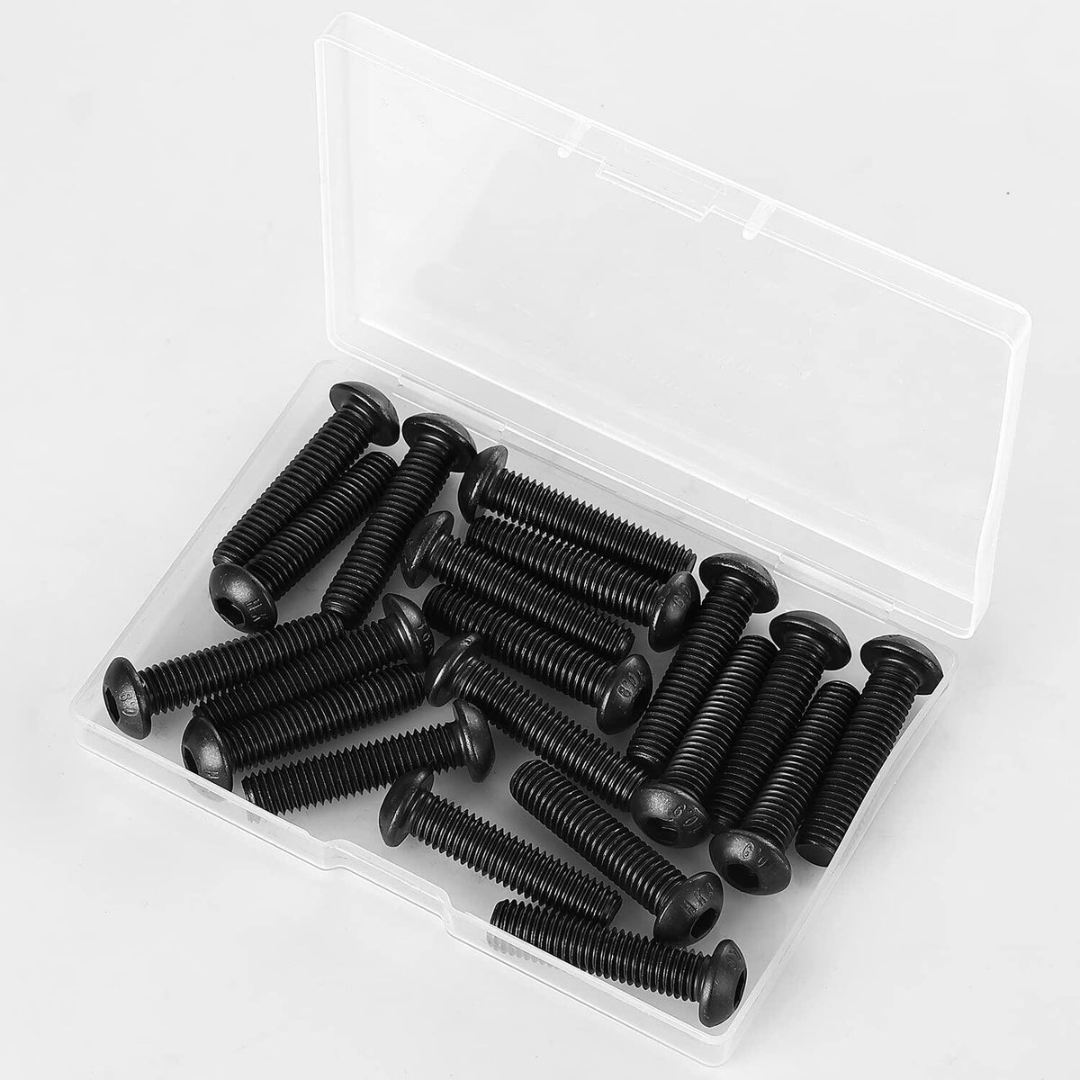 NIULUNBAO M8-1.25x45mm Button Head Socket Cap Screws Black Oxide 10pcs
