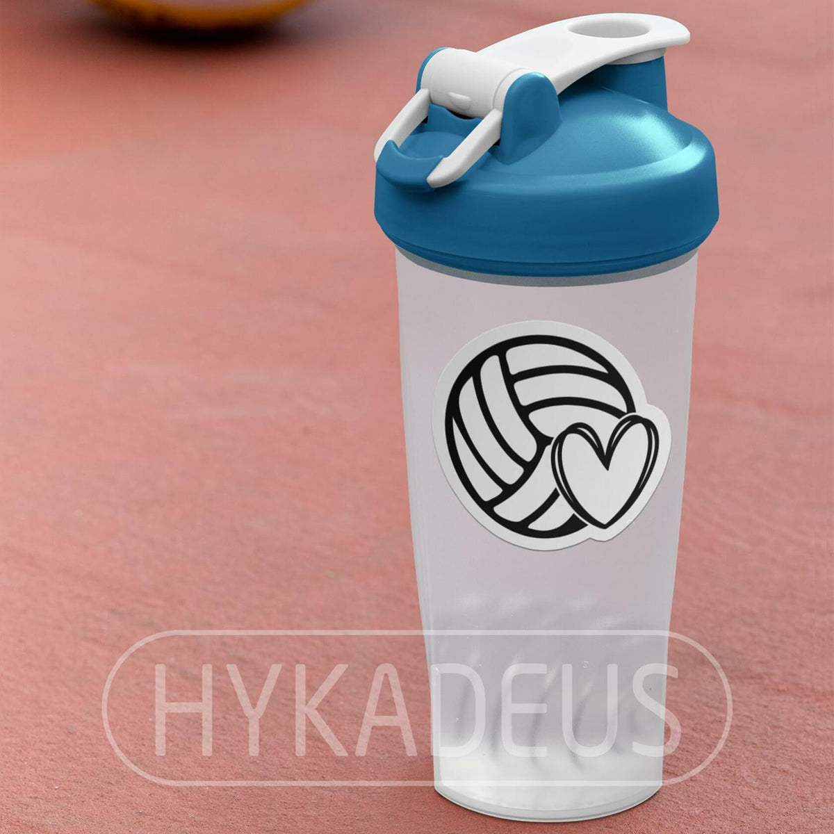 HYKADEUS Volleyball Stickers Waterproof Vinyl Decals 3"x2.7" 3PCS Heart Design