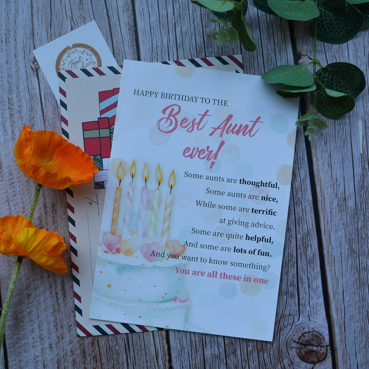 BlinkWishes Birthday Card for Bonus Brother with Envelope and Seal