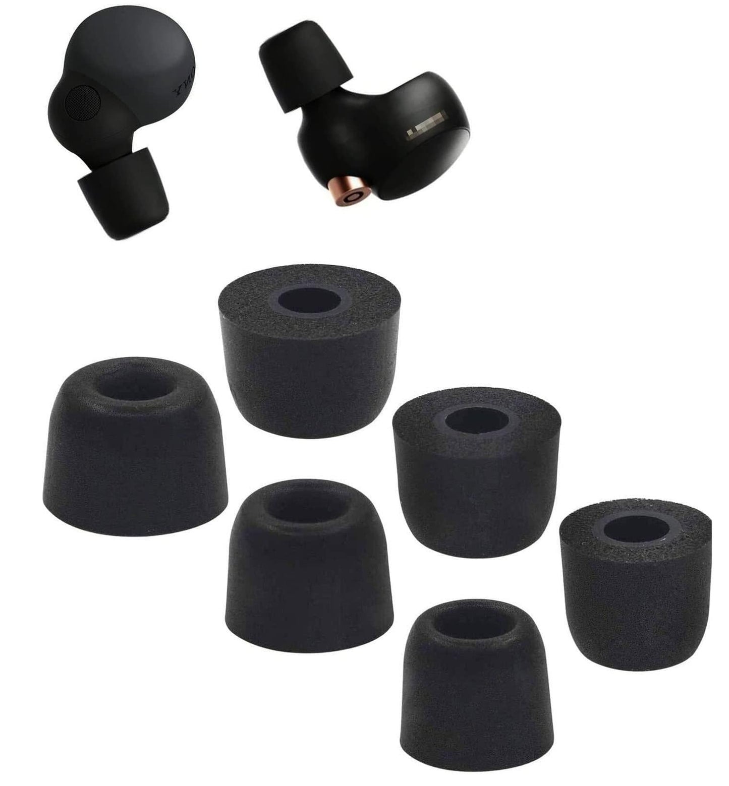 BLLQ Memory Foam Earbud Tips Replacement Eartips for Sony S M L 6 Pairs