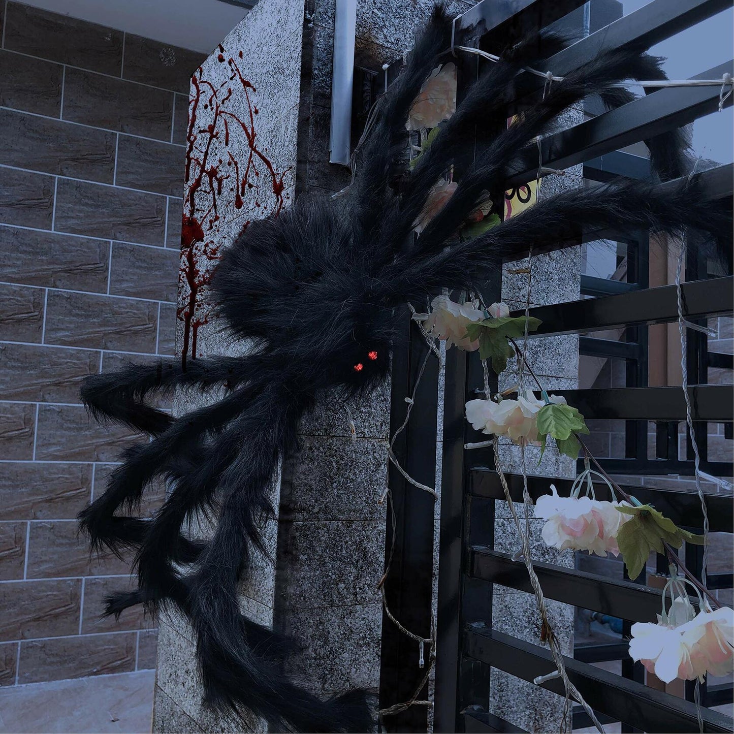 JOYIN 6.5ft Halloween Giant Spider Outdoor Yard Lawn Decoration Black
