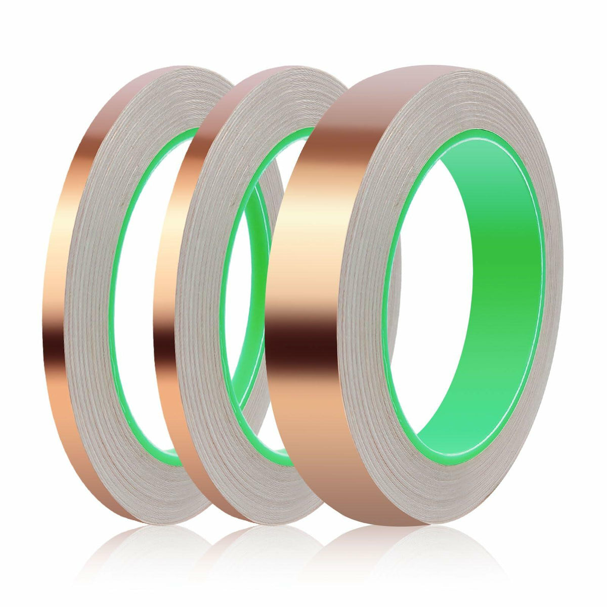 Oubaka 3 Pack Double-Sided Copper Foil Tape 1/4",1/4",1" EMI Shielding