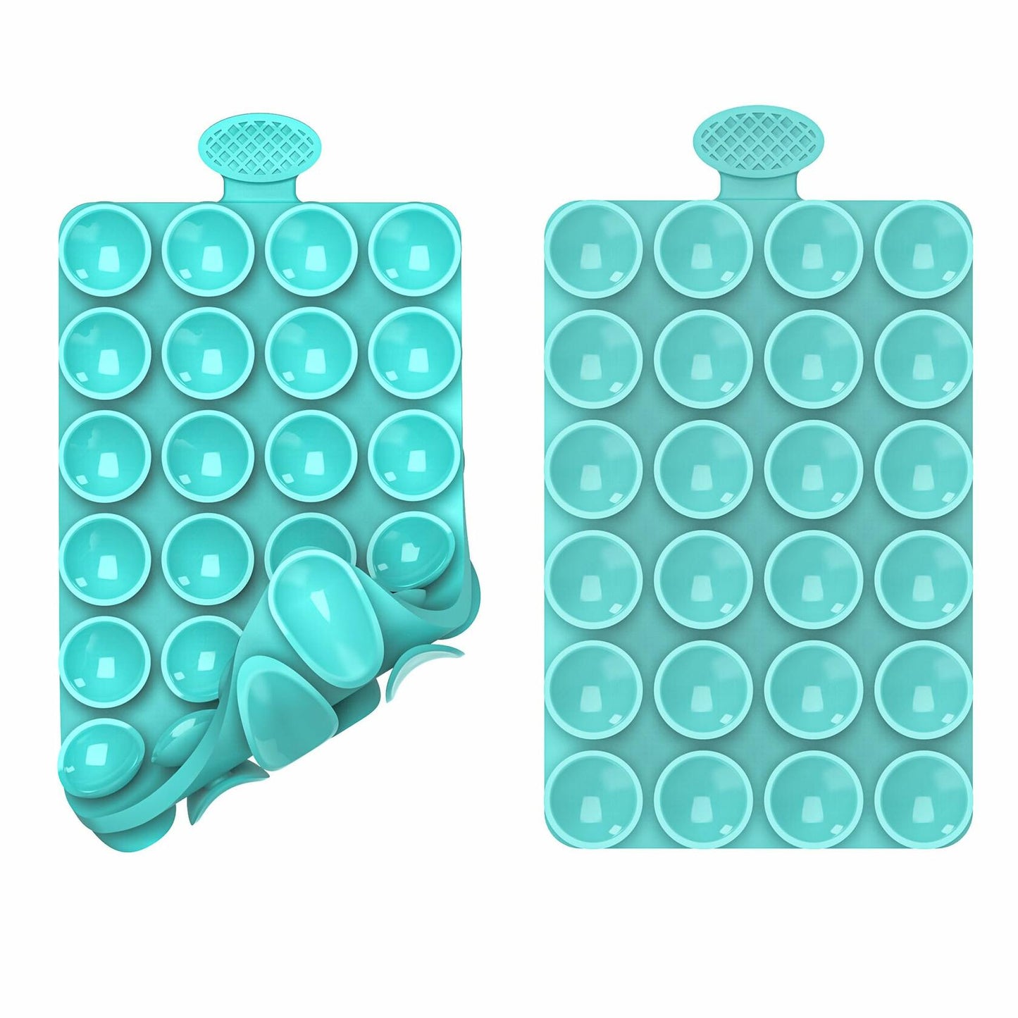 ZZGX 2PCS Silicone Suction Cup Phone Mount Holder Turquoise Double Sided