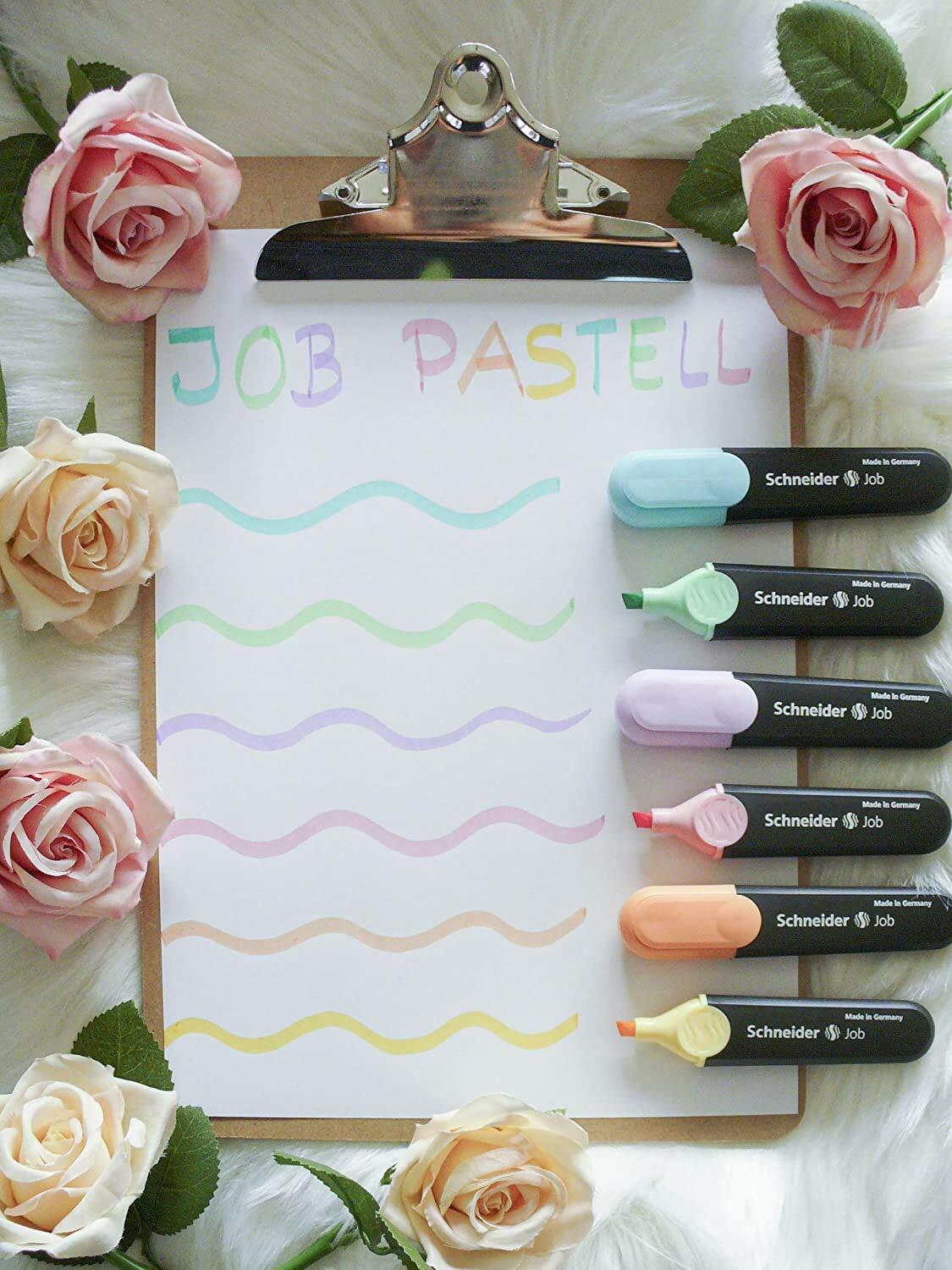 Schneider Highlighter Textmarker Job Pastell Set 6 Stück 50-115097