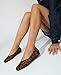 ATBELL Women's Suede Mary Jane Flats Buckle Strap Leopard Faux Size 8