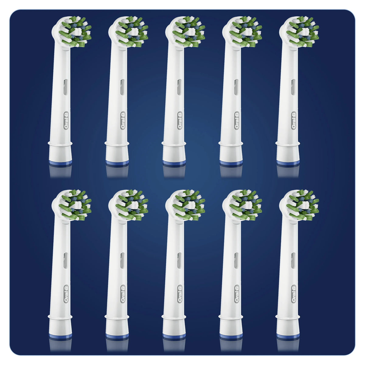 Oral-B CrossAction Replacement Brush Heads with CleanMaximiser, White, 10 Count