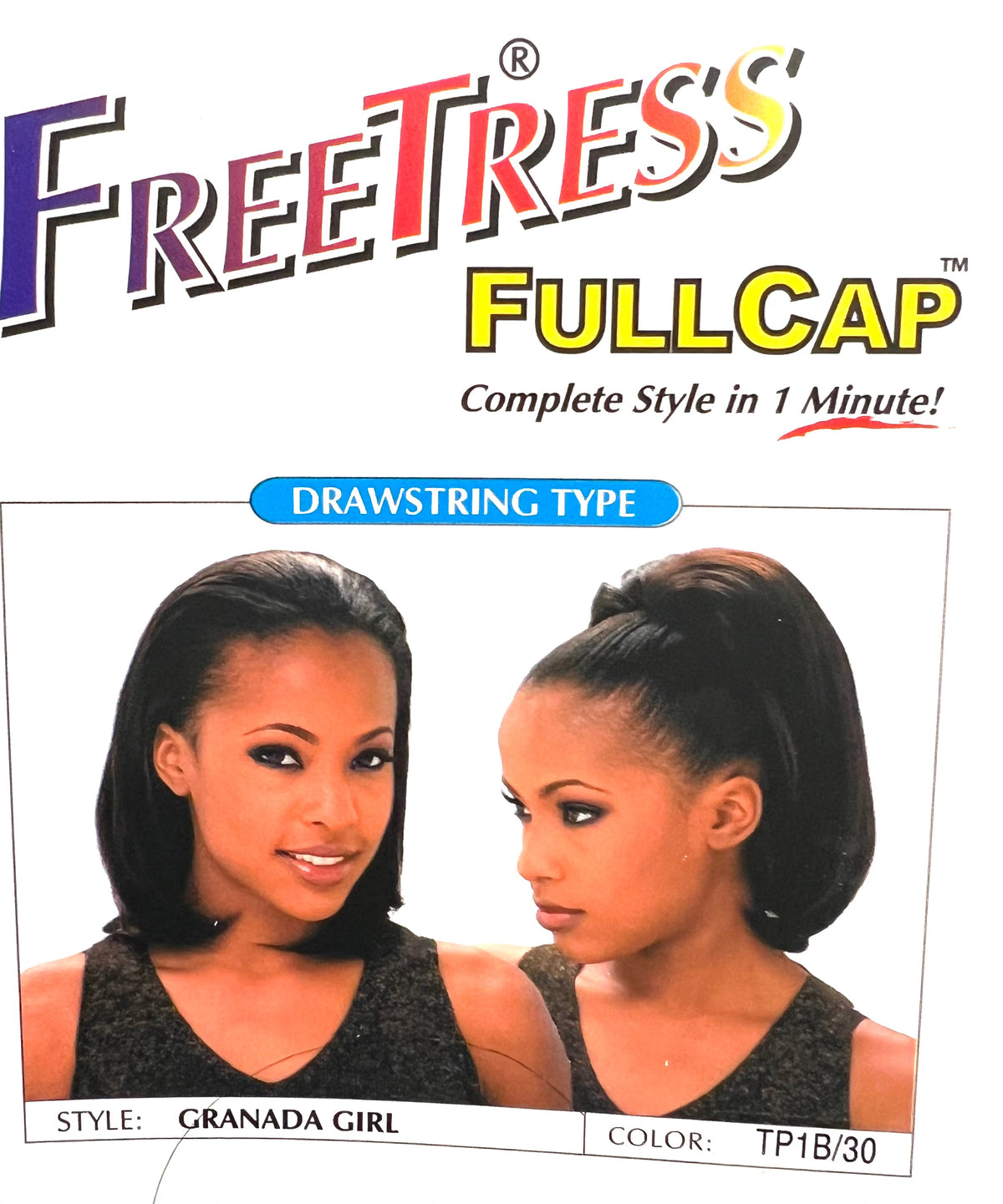 FreeTress Granada Girl Drawstring Fullcap Wig, 1B
