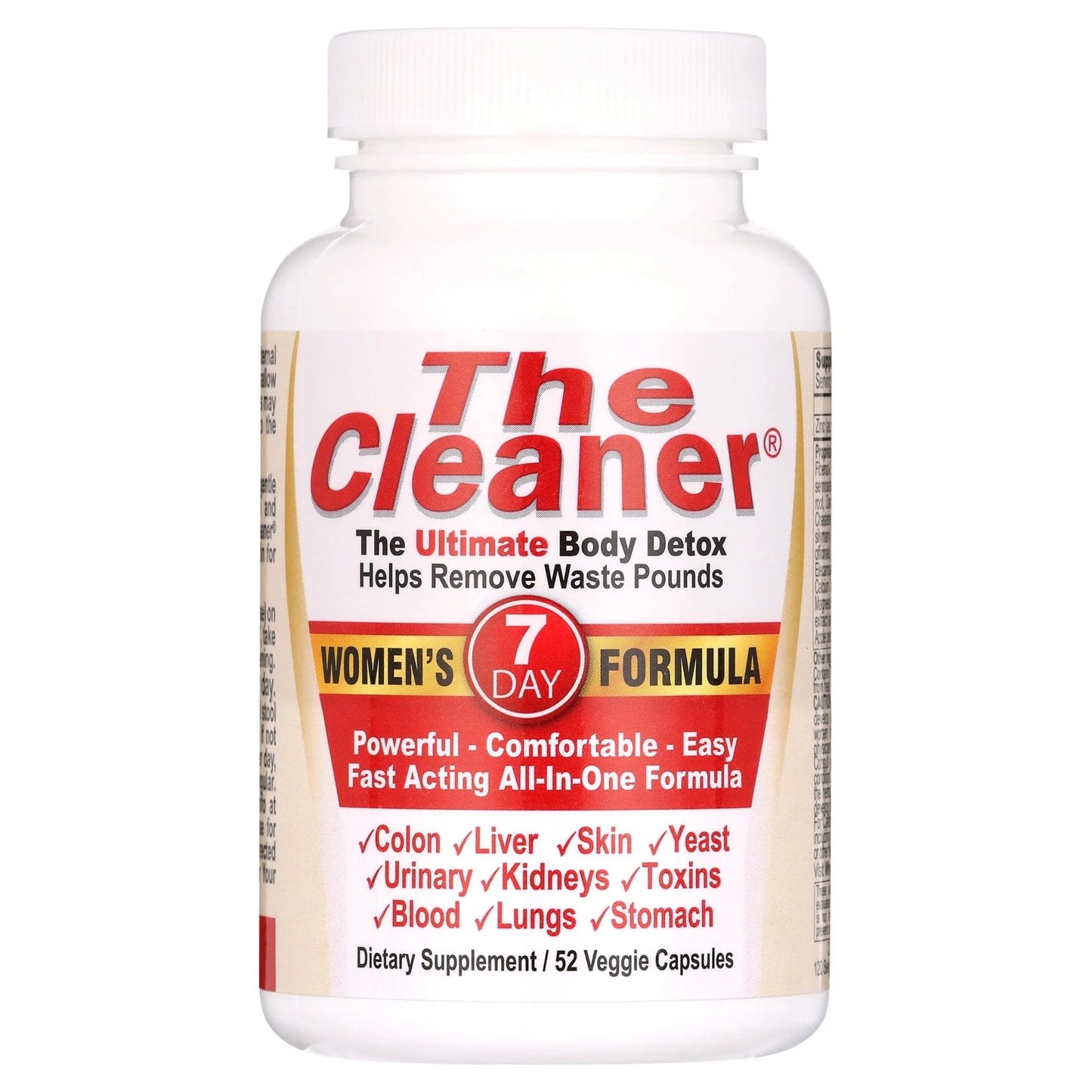 Century Systems The Cleaner 7-Day Women's Formula Body Detox, 52 Capsules