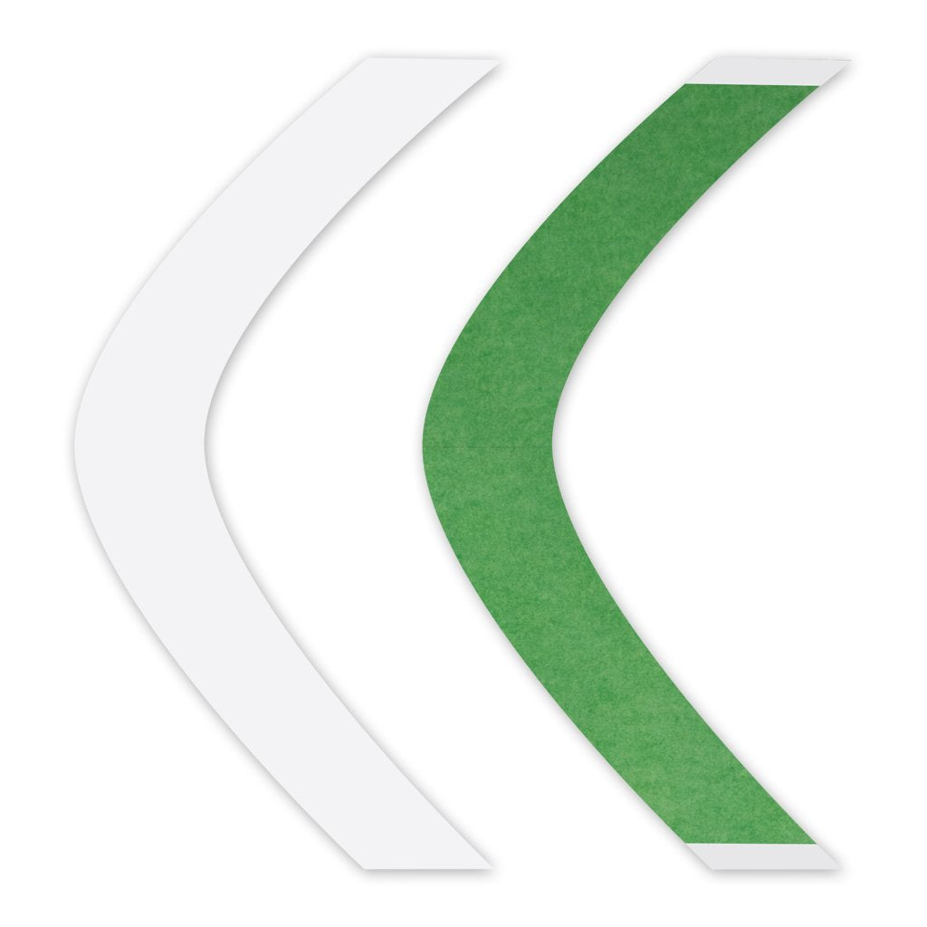 Walker Tape Easy Green Straight Strips 36 Pack, 1/2 x 3 in