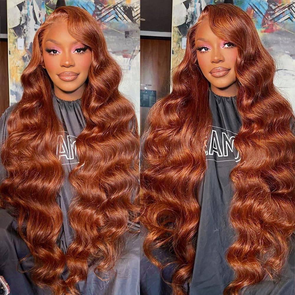 AM Lace Front Human Hair Wig, Body Wave 1B/30, 26 in