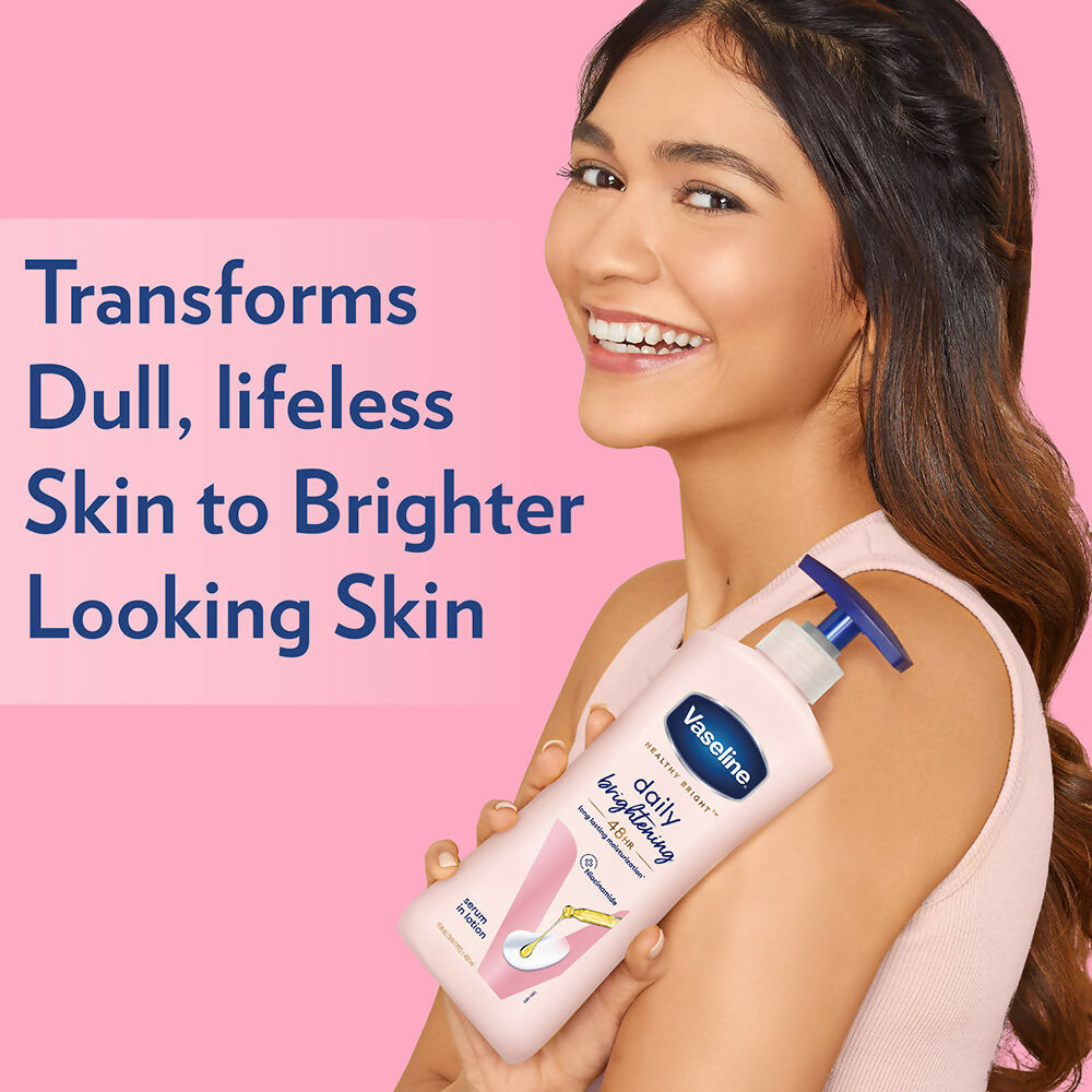 Vaseline Healthy Bright Daily Brightening Body Lotion & Gluta-Hya Flawless Glow Serum-In-Lotion Combo