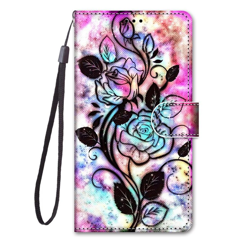 Painted Leather Flip Phone Case For Xiaomi Redmi 8 9 9A 9C 9T Redmi 10 Lion Cat Butterfly Wallet Card Holder Stand Book Cover Colorful PU Leather Wallet Flip Cover Shockproof Card Slots Holder Side Pocket Magnetic Closure Stylish Case