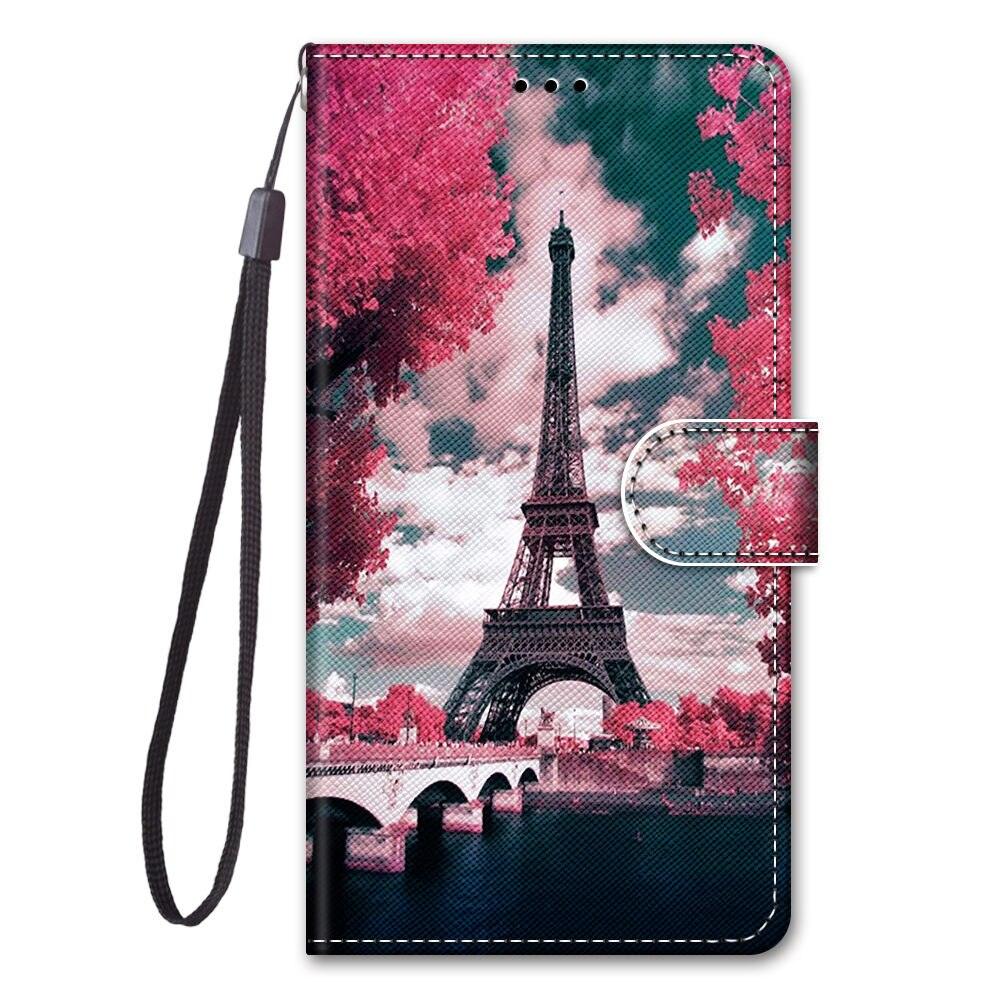 Painted Leather Flip Phone Case For Xiaomi Redmi 8 9 9A 9C 9T Redmi 10 Lion Cat Butterfly Wallet Card Holder Stand Book Cover Colorful PU Leather Wallet Flip Cover Shockproof Card Slots Holder Side Pocket Magnetic Closure Stylish Case
