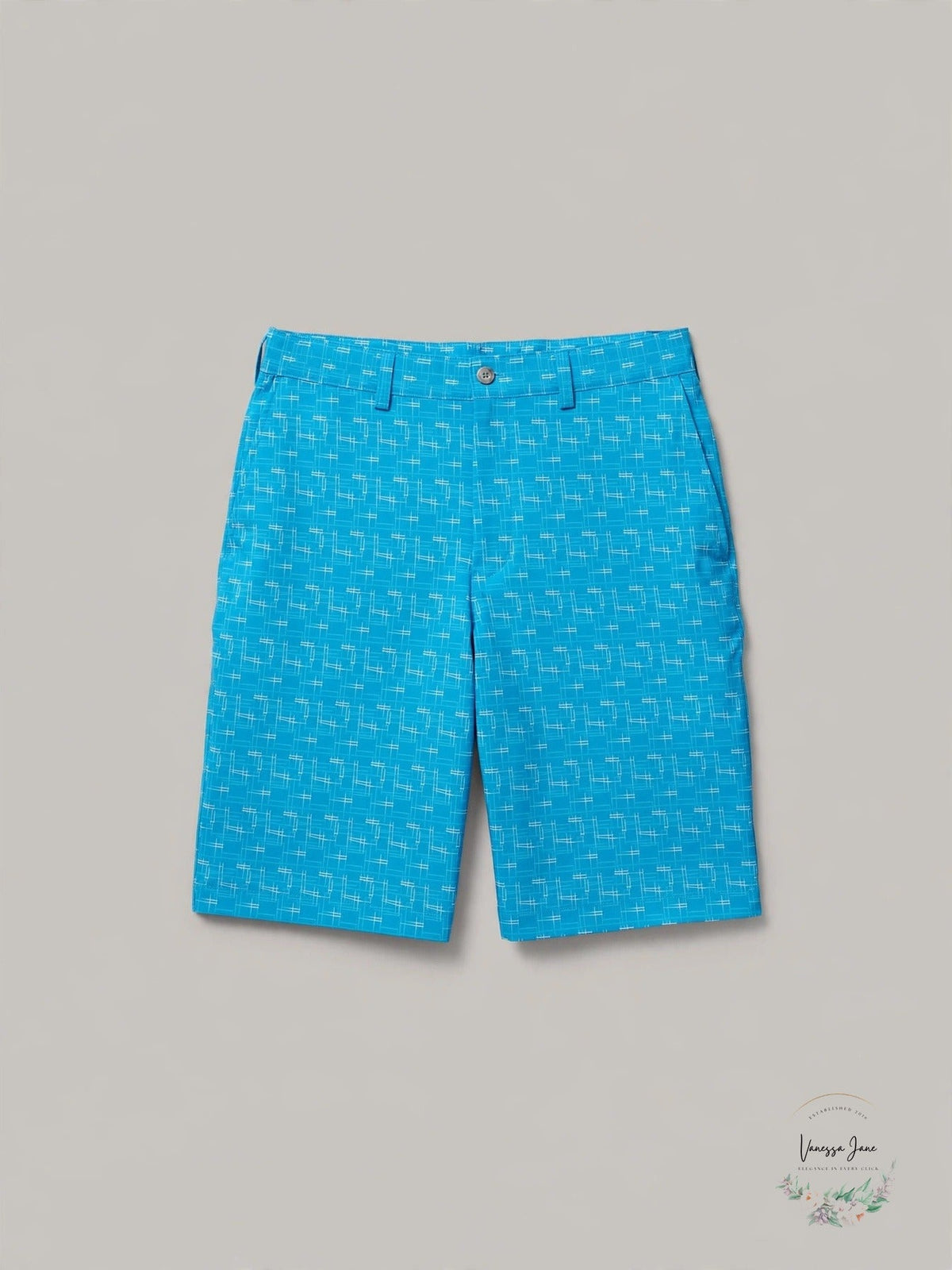PGA TOUR Men's Active Waistband Grid Space-dye Printed Short, Size 40