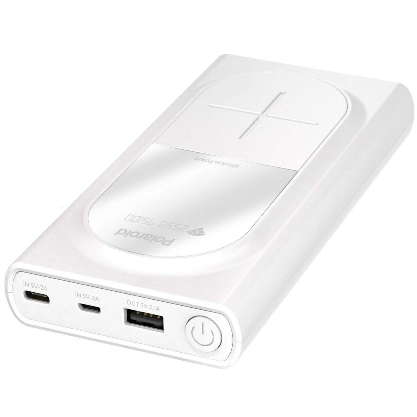 Polaroid Portable Wireless Power Bank - 10000mAh, USB Charging, Digital Display