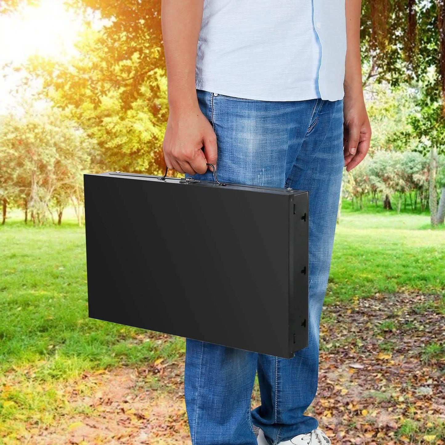 Portable Charcoal Grill Foldable BBQ Suitcase