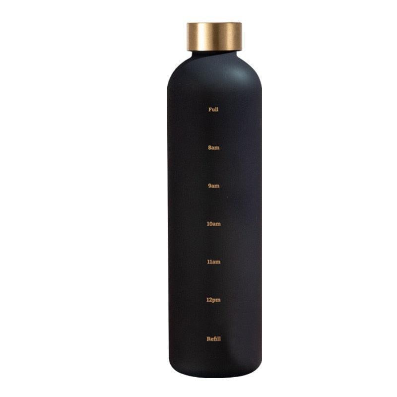 Portable Space Cup Sports Water Bottle Fruit Lemon Juice Drinking Bottle Outdoor travel camping plastic cup beverage utensils Motivational Water Bottle with Time Marker to Drink Reusable Plastic Bottle with BPA Free for Gym and Sports