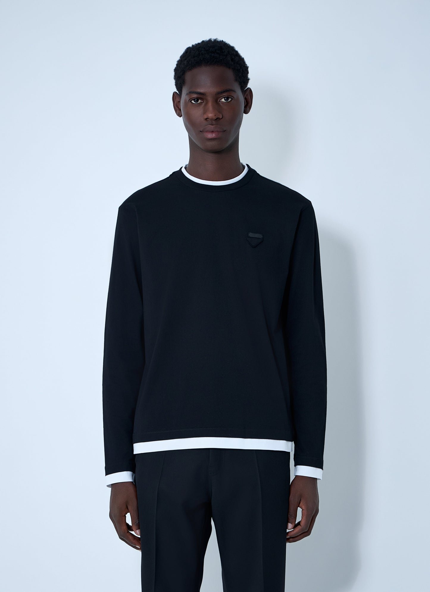 Prada Men Logo Motif T-Shirt