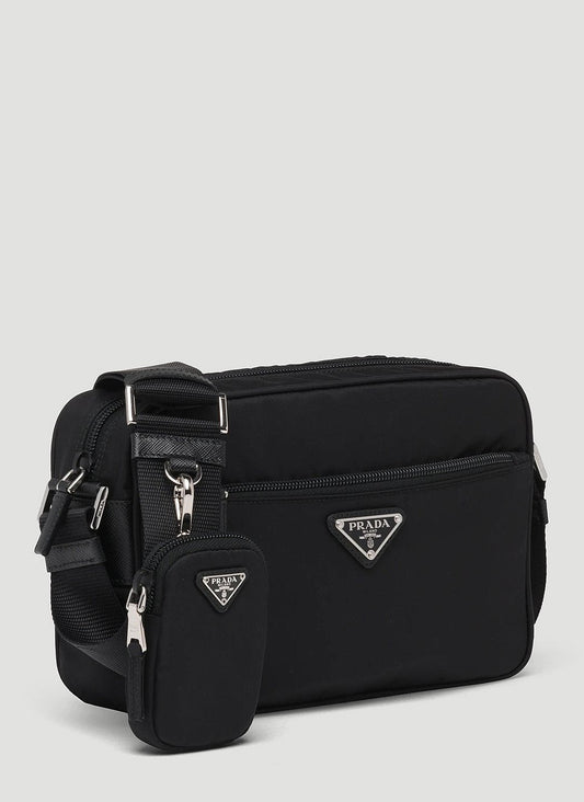 Prada Women Re-Nylon And Saffiano Leather Shoulder Bag